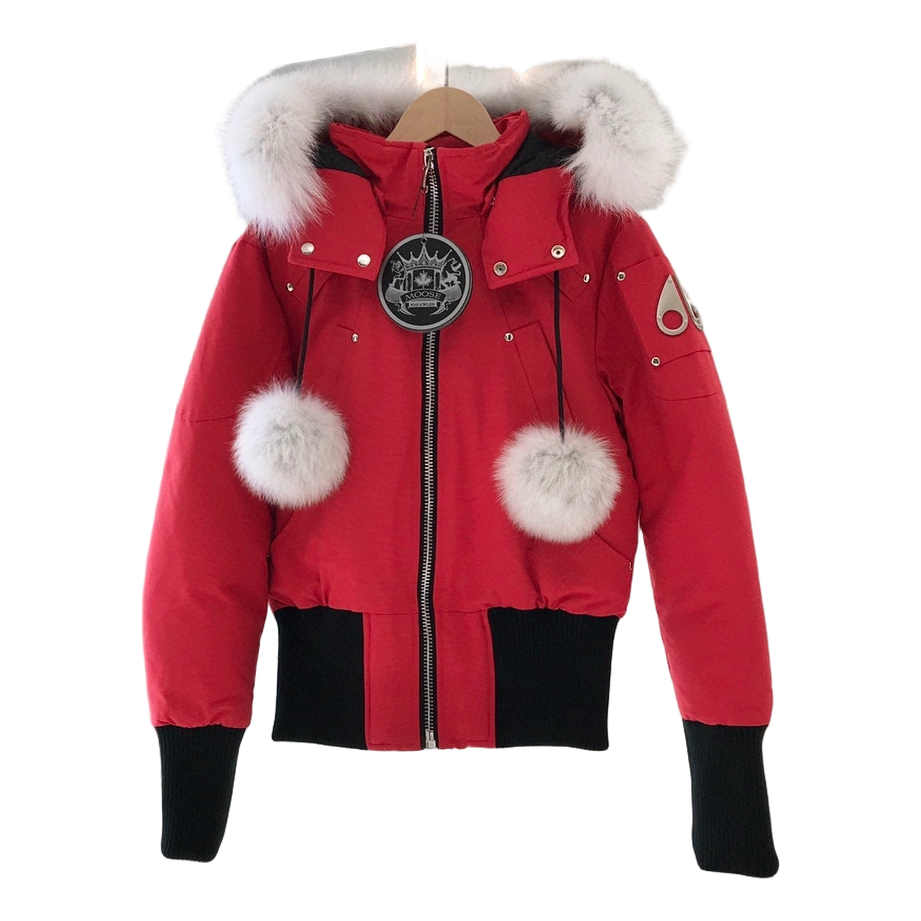 Moose Knuckles Debbie Fur-Trim Down Bomber Jacket