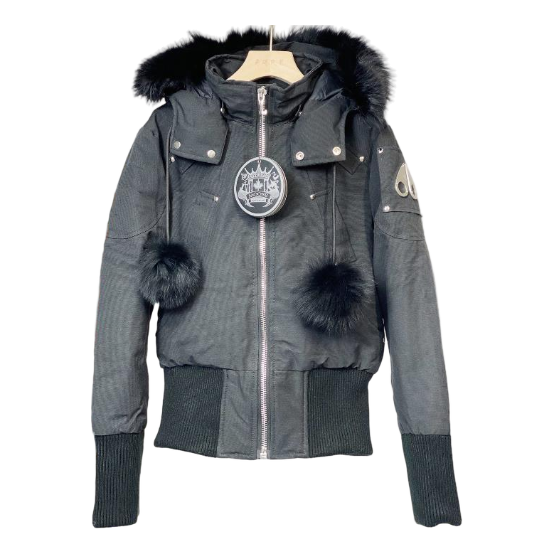 Moose Knuckles Debbie Fur-Trim Down Bomber Jacket