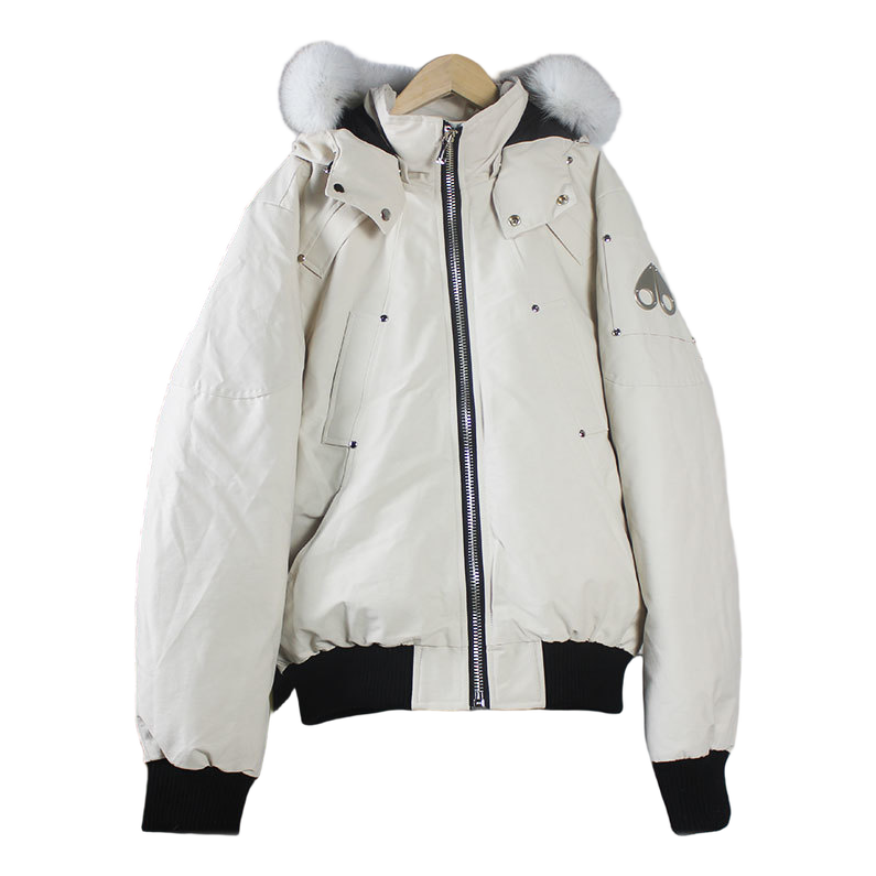 Moose Knuckles Ballistic Fur-Trim Down Bomber Jacket