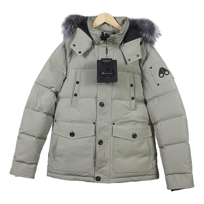 Moose Knuckles Four-Pocket Fur-Trim Quilted Down Jacket