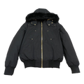 Moose Knuckles Gold Ballistic Fur-Trim Bomber Jacket – Black