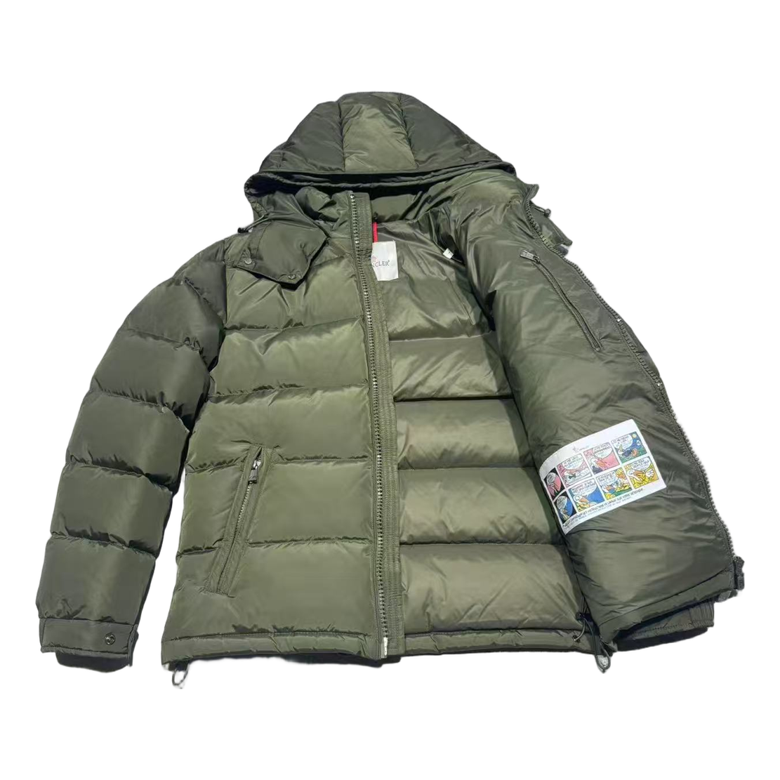 Moncler Maya Matte Hooded Down Puffer Jacket – Olive Green