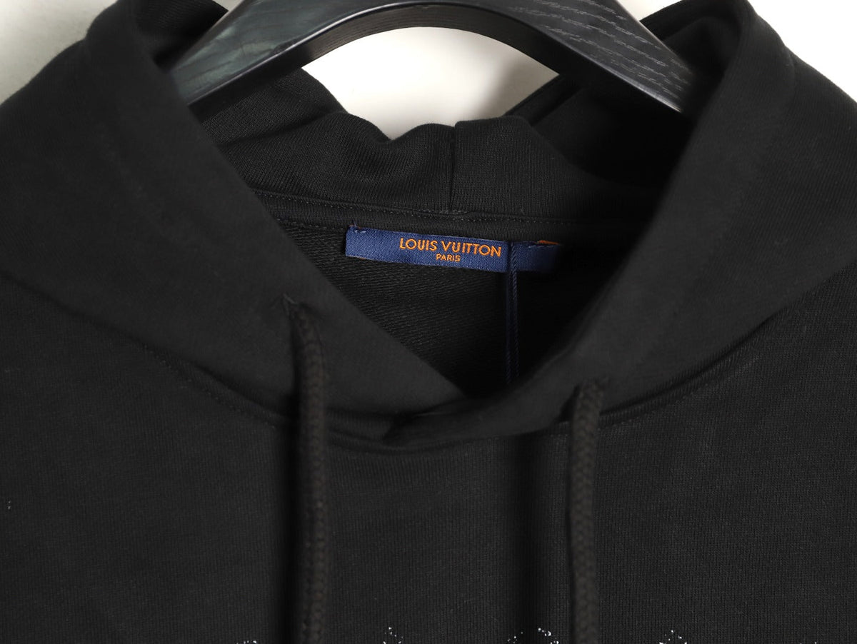Louis Vuitton Gradient Monogram-Style Pullover Hoodie - Black